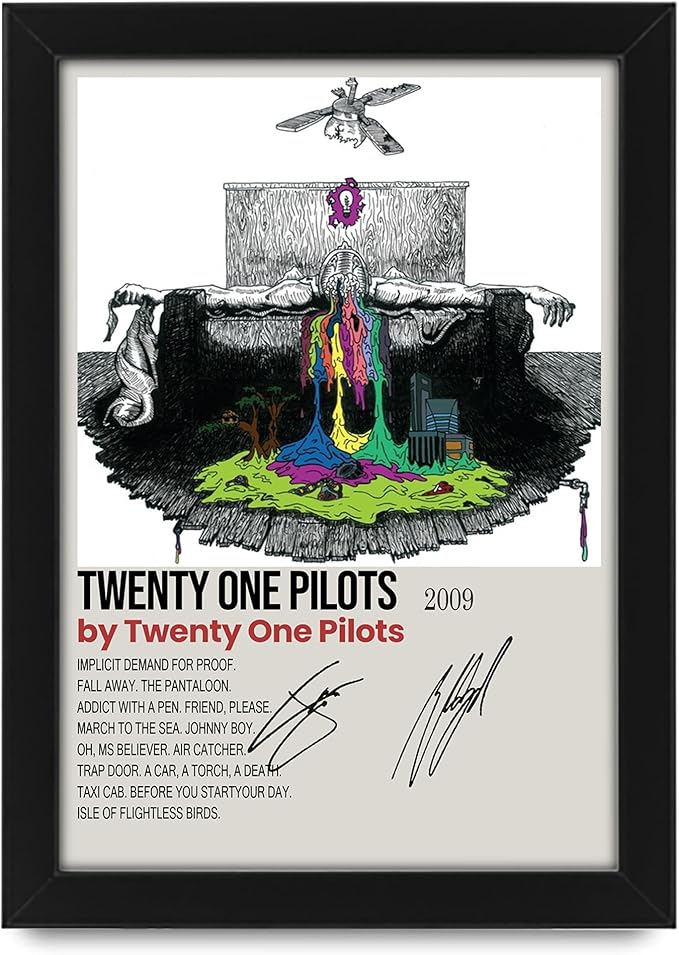 AllStarMedia Twenty One Pilots Song Implicit Demand for Proof Signed Poster – Limited Edition Autographed Collectible – Perfect Fan Gift
