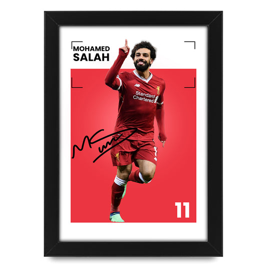 Mohamed Salah Signed Poster Print - Limited Edition Autographed Collectible Memorabilia | Liverpool FC Fan Gift