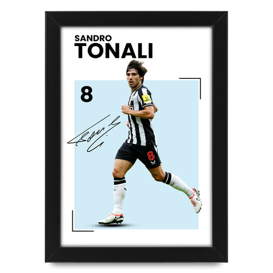 Sandro Tonali Newcastle United Signed Poster Print | Limited Edition Autograph | Football Memorabilia | Soccer Fan Gift