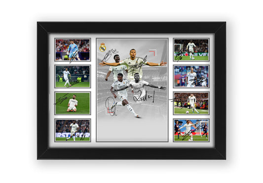 Real Madrid Signed Poster Print 2024-25 - Limited Edition Team Merchandise | Autograph Fan Gift, Collectible Memorabilia, La Liga Champions