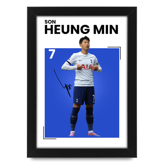 Son Heung-min Signed Poster Print - Limited Edition Autograph Fan Gift - Collectible Football Memorabilia