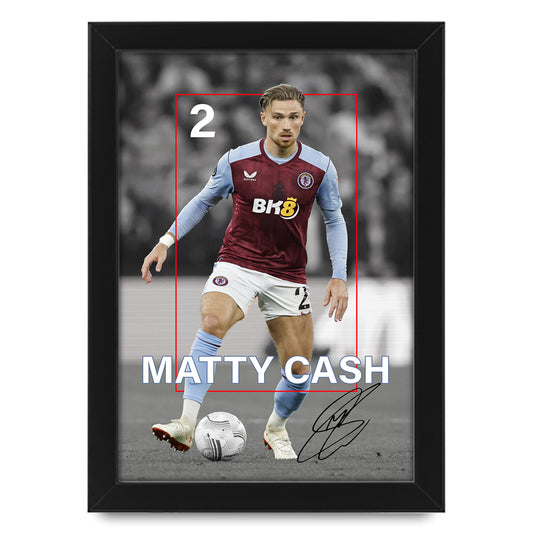 Matty Cash Signed Poster Print - Limited Edition Autographed Football Memorabilia | Aston Villa FC Fan Gift
