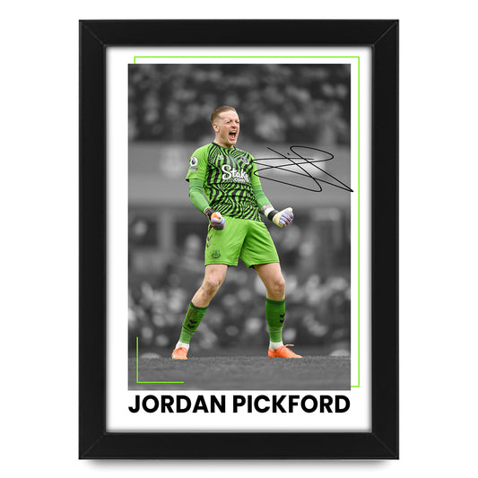 Jordan Pickford Signed Poster Print - Limited Edition Autograph Fan Gift