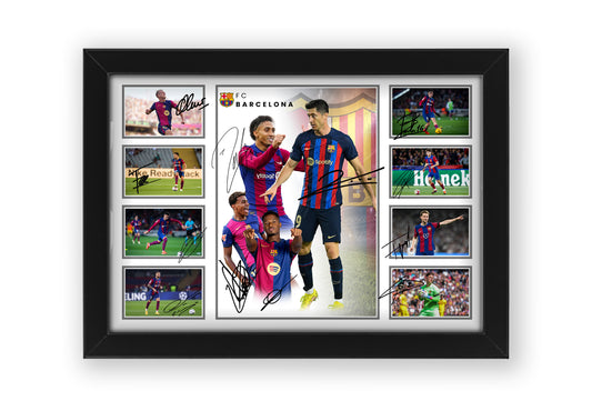 Barcelona Football Club 2024-25 FCB Team Merchandise Signed Poster Print - Limited Edition Autograph