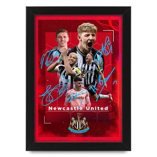 Newcastle United FC 2024-25 Stars Merchandise Signed Poster Print- Limited Edition Autograph Football Fan Gift