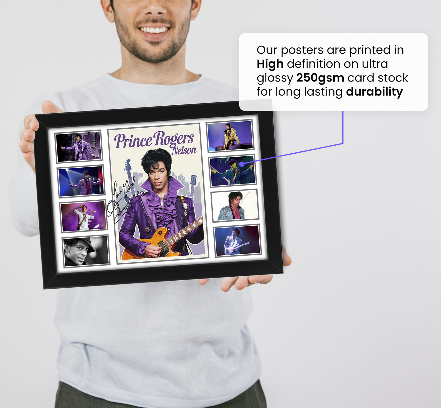 Prince Rogers Nelson Signed Poster Print- Limited Edition Autograph Fan Gift – Collectible Memorabilia Merchandise