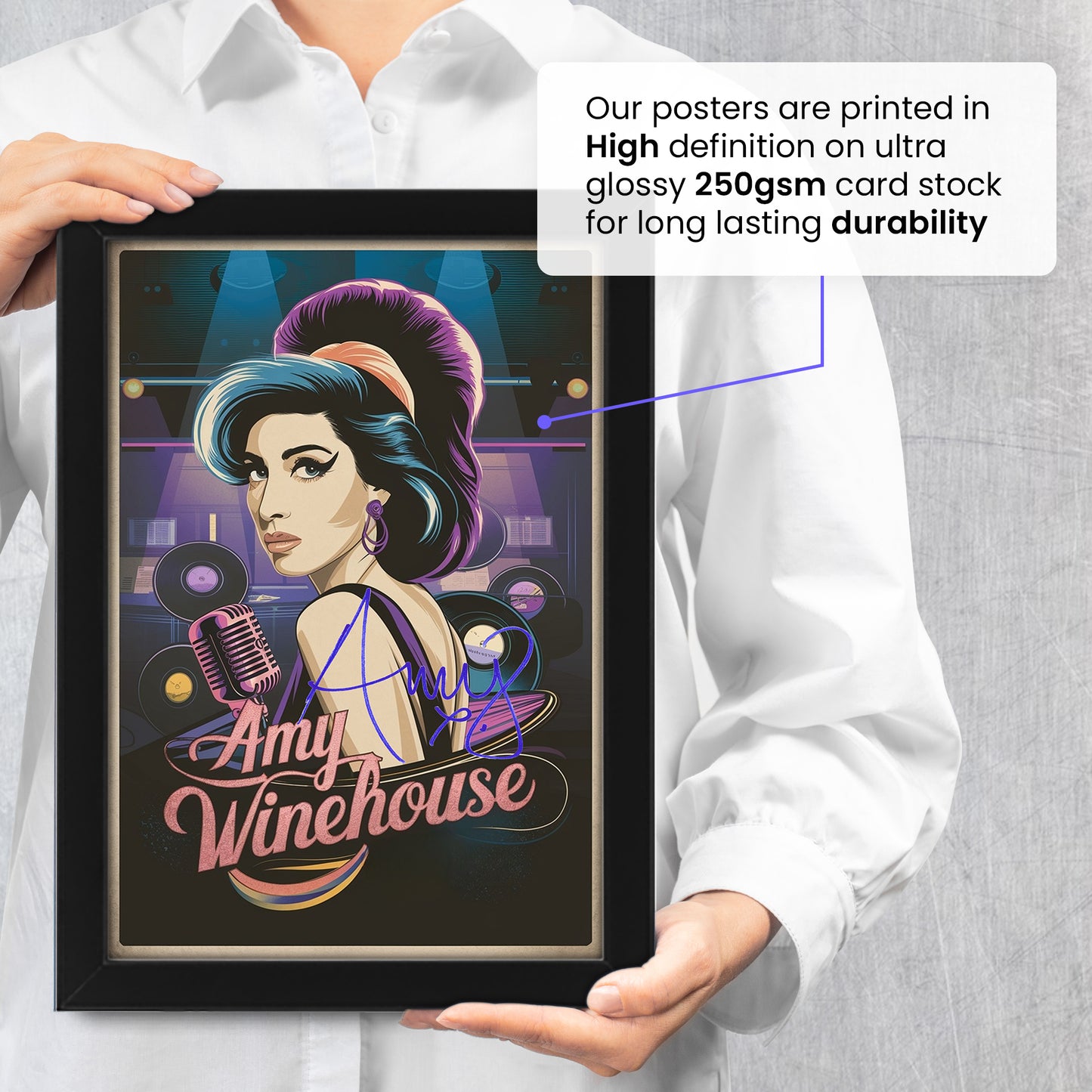 Amy Winehouse Signed Poster Print – Limited Edition Autographed