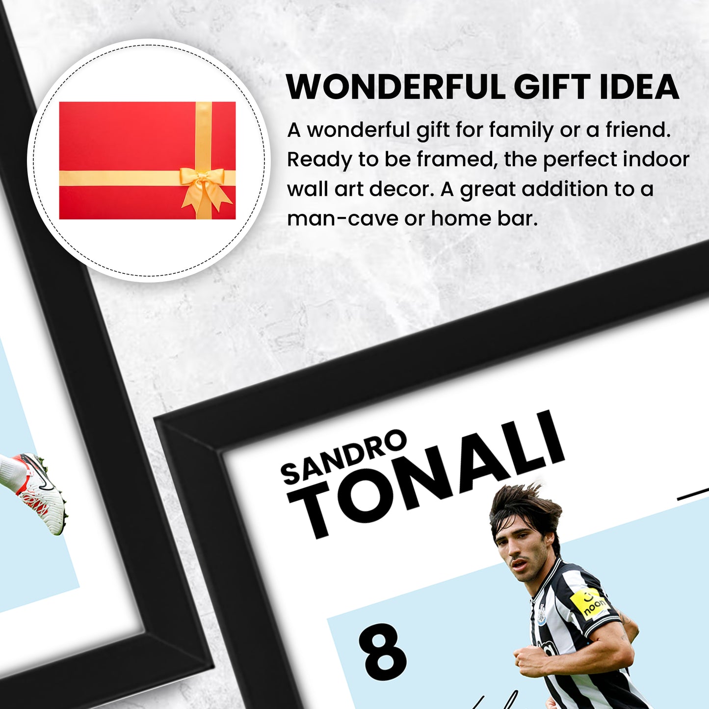 Sandro Tonali Newcastle United Signed Poster Print | Limited Edition Autograph | Football Memorabilia | Soccer Fan Gift