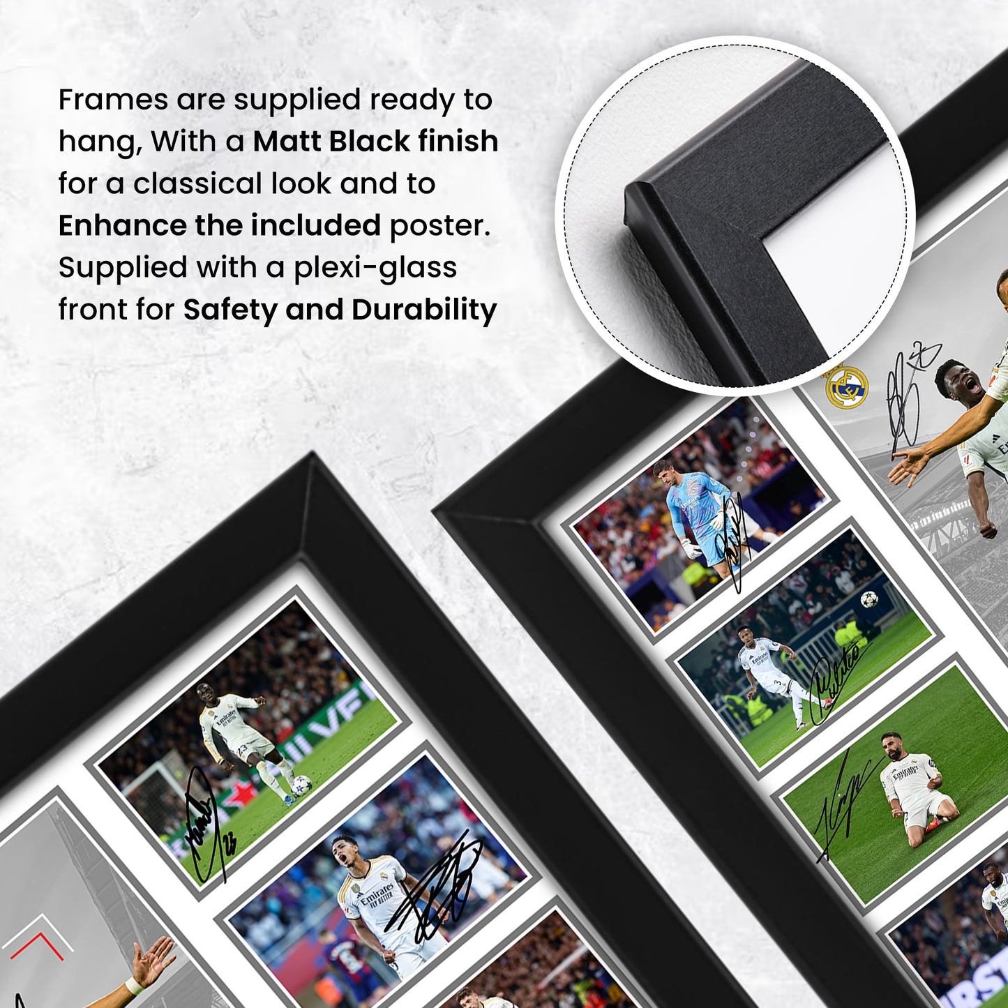 Real Madrid Signed Poster Print 2024-25 - Limited Edition Team Merchandise | Autograph Fan Gift, Collectible Memorabilia, La Liga Champions