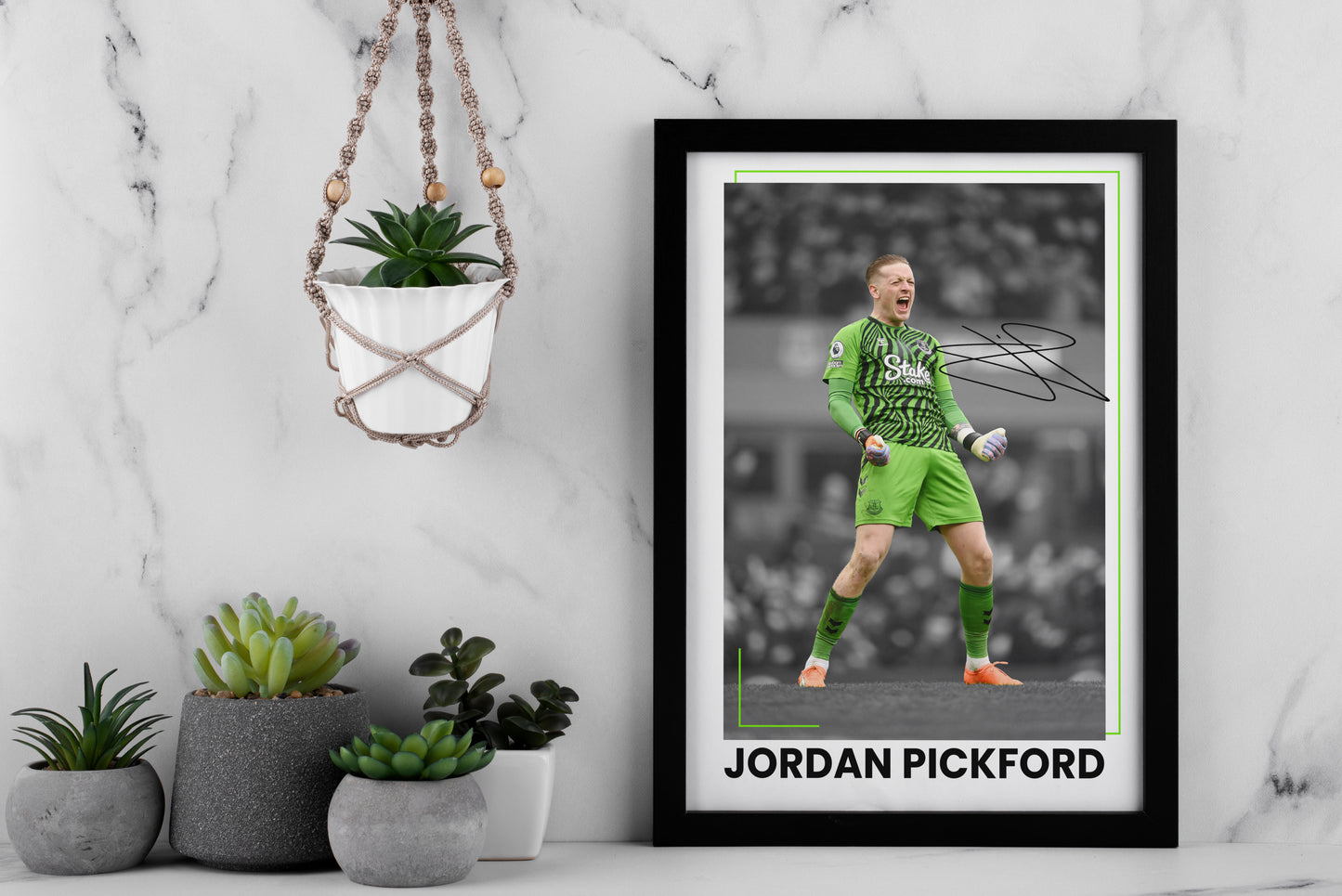 Jordan Pickford Signed Poster Print - Limited Edition Autograph Fan Gift