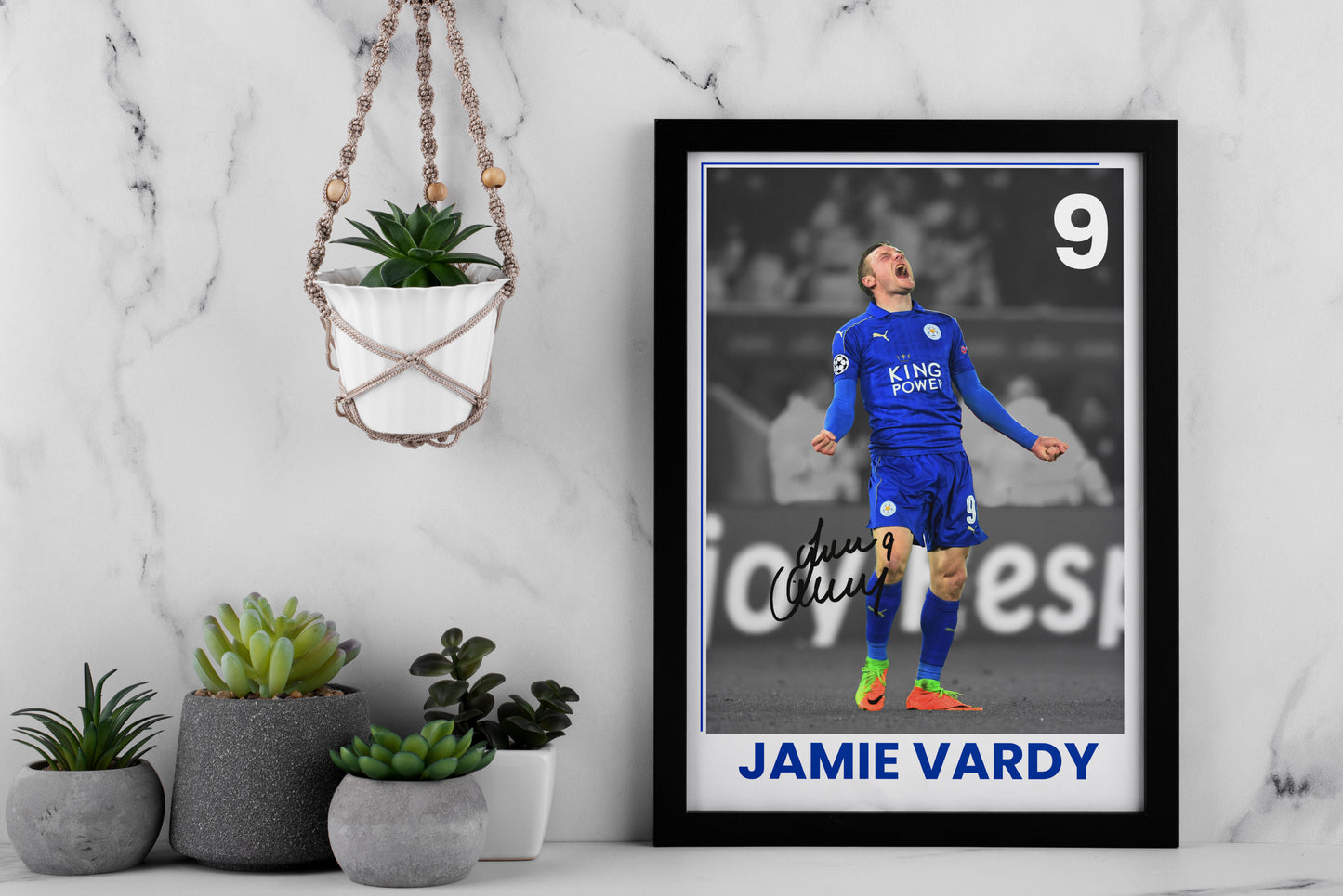 Jamie Vardy Signed Poster Print - Limited Edition Autographed Collectible Memorabilia