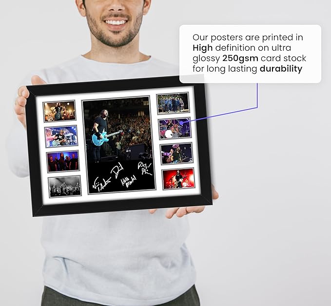 Foo Fighters Rock band Signed Poster Print- Limited Edition Autograph Fan Gift – Collectible Memorabilia Merchandise