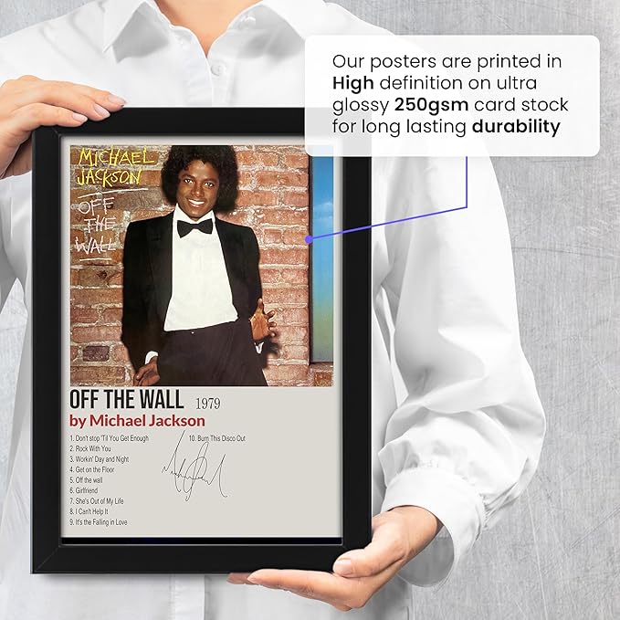 Michael Jackson - Off The Wall Signed Poster Print- Limited Edition Autograph Fan Gift – Collectible Memorabilia Merchandise