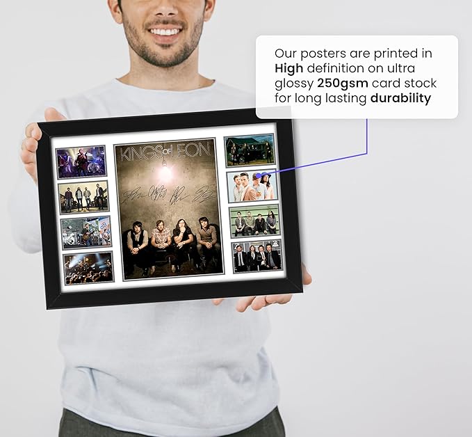 Kings Of Leon Signed Poster Print- Limited Edition Autograph Fan Gift – Collectible Memorabilia Merchandise