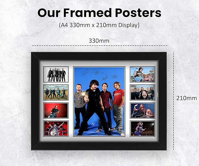 Foo Fighters Autographed Collage Poster Print - Limited Edition Signed Memorabilia