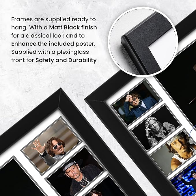 Johnny Depp Signed Poster Print- Limited Edition Autograph Fan Gift – Collectible Memorabilia Merchandise | Best Movies - Pirates of the Caribbean, Edward Scissorhands