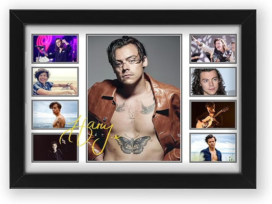 Harry Styles Signed Poster Print- Limited Edition Autograph Fan Gift – Collectible Memorabilia Merchandise Music Artist