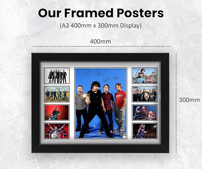 Foo Fighters Autographed Collage Poster Print - Limited Edition Signed Memorabilia