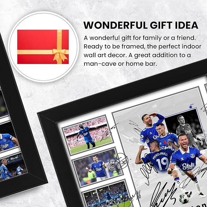 Everton FC 2024-25 Team Merchandise Signed Poster Print- Limited Edition Autograph Football Fan Gift – Collectible Memorabilia, Premier League Season