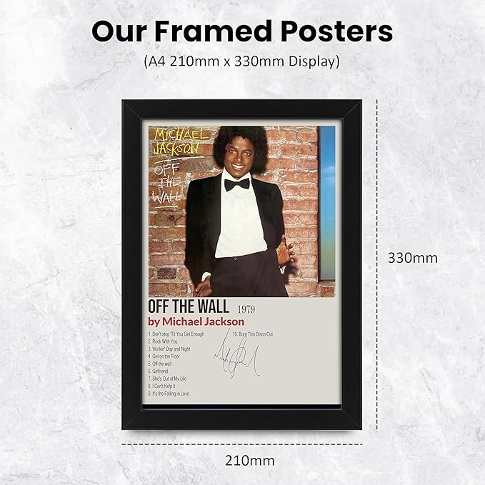 Michael Jackson - Off The Wall Signed Poster Print- Limited Edition Autograph Fan Gift – Collectible Memorabilia Merchandise
