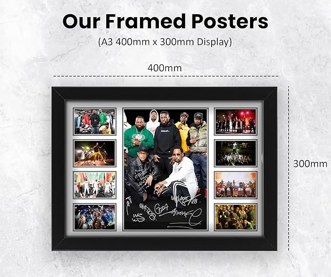 Wu-Tang Clan Signed Poster - Limited Edition Collectible Print – Autographed Hip Hop Memorabilia – Iconic Album and Hit Song Art for Fans