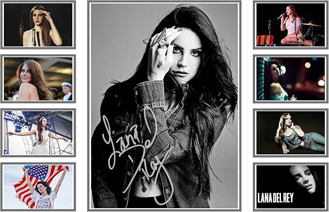 AllStarMedia Lana Del Rey Musical Signed Print Poster - Iconic Pop Star Wall Art, Autographed Iconic Gift