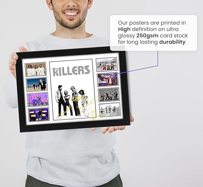 AllStarMedia The Killers Signed Poster, Limited Edition Autograph Music Print