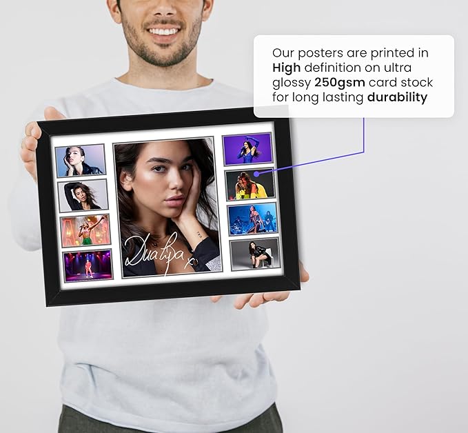 Dua Lipa Signed Poster Print- Limited Edition Autograph Fan Gift – Collectible Memorabilia Merchandise