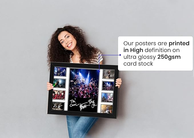 AllStarMedia Green Day Autographed Collage Limited Edition Poster Print - Music Band Wall Art for Home, Office or Dorm Room Decor - Gift for Fan's punk rock