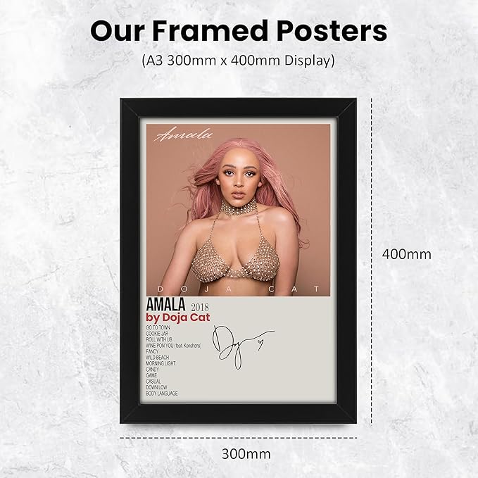 Doja Cat Amala Album Signed Poster – Limited Edition Collectible – Exclusive Autographed Music Merchandise for Fans – Premium Wall Art Decor