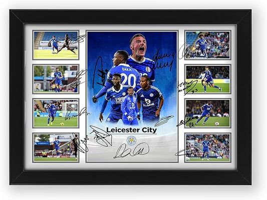 Leicester City FC 2024-25 Team Merchandise Signed Poster Print- Limited Edition Autograph Football Fan Gift – Collectible Memorabilia, Premier League Season