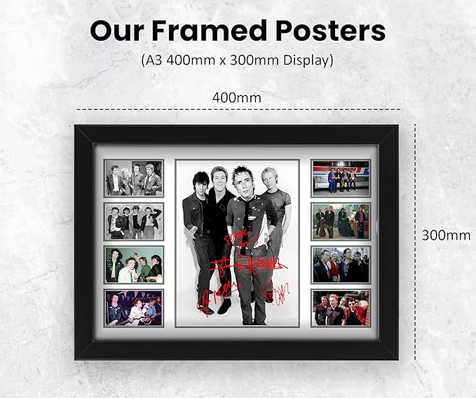 AllStarMedia Sex Pistols Autographed Collage Poster Print - Limited Edition Signed Gift